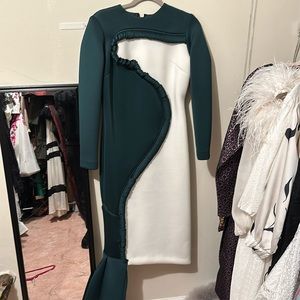 Unique green dress